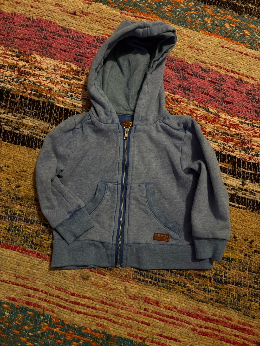 Seven for all mankind Kids Light Blue Zip-Up Hoodie Sweatshirt